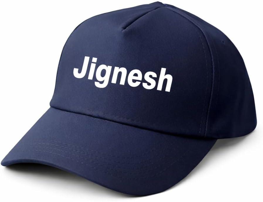 Custom Name Polyester Cap for Men & Women | Personalized Black Baseball Cap | Adjustable, Lightweight, Sweat-Resistant Cap