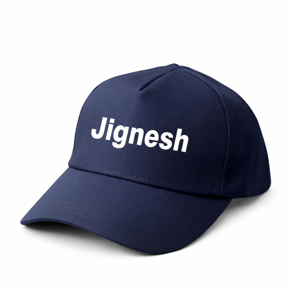 Custom Name Polyester Cap for Men & Women | Personalized Black Baseball Cap | Adjustable, Lightweight, Sweat-Resistant Cap-picture-18