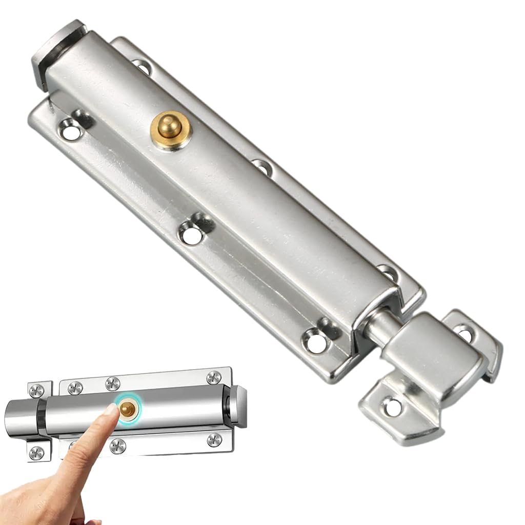 HASTHIP® Auto-Retracting Spring Door Latch - Stainless Steel Safety Bolt with Advanced Mechanism, Secure Screw Mount for Home & Apartment Security, Ideal for Families with Children & Pets (B0CTBW7LPJ) Amazon Price History, Amazon Price Tracker