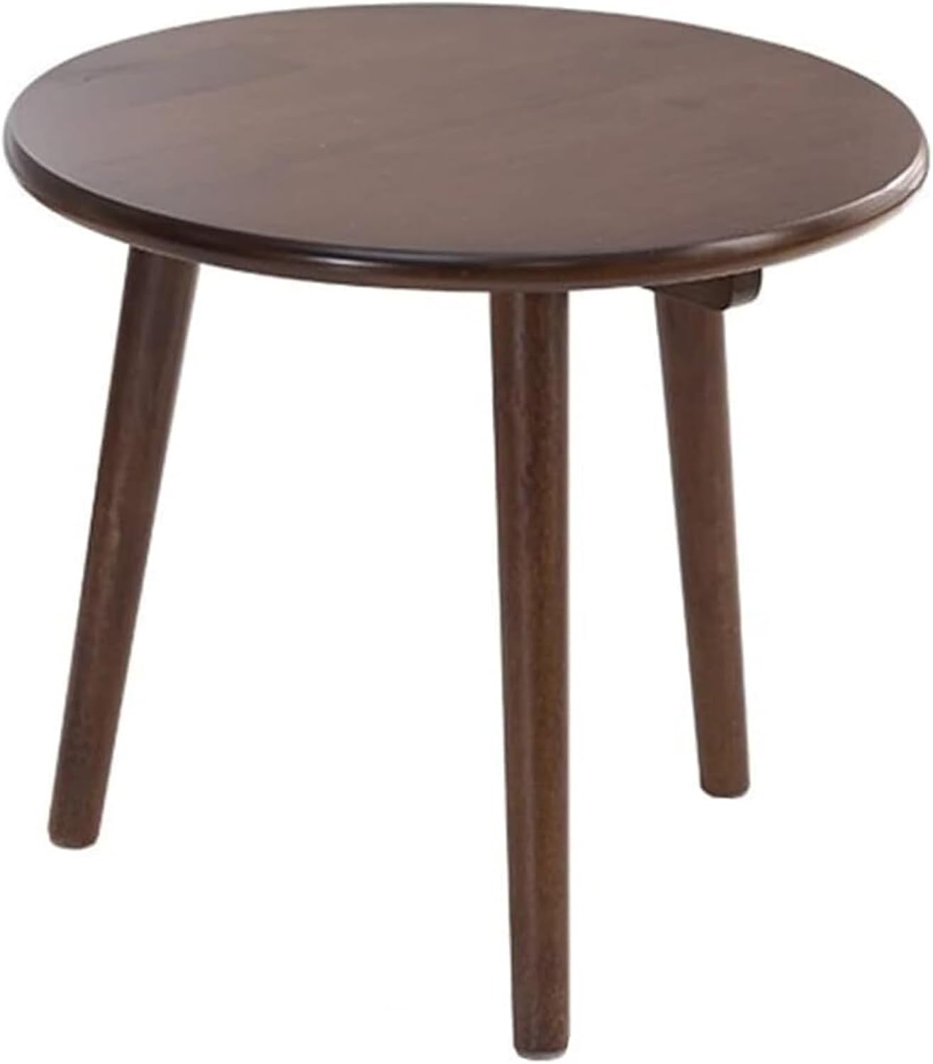 Aimery Office End Table Round Coffee Table, Home Sofa Side Table with 3 Legs and Felt Footpad, Retro Snack Table, End Table for Kitchen Balcony Florist (Color : A, Size : 48 * 42.5CM)