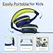 EarFun Kids Headphones Wired with Microphone, 85/94dB Volume Limit Headphones for Kids, Portable Wired Headphone with Shareport, Stereo Sound Foldable Headset for School/Tablet/iPad, Blue Lemon