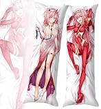 Zero Two Body Pillowcase Anime Girl Hugging Body Pillowcase Couple Throw Pillow Cover Double-Sided Printed Bedding Decor 59in x 19in (Color_a)