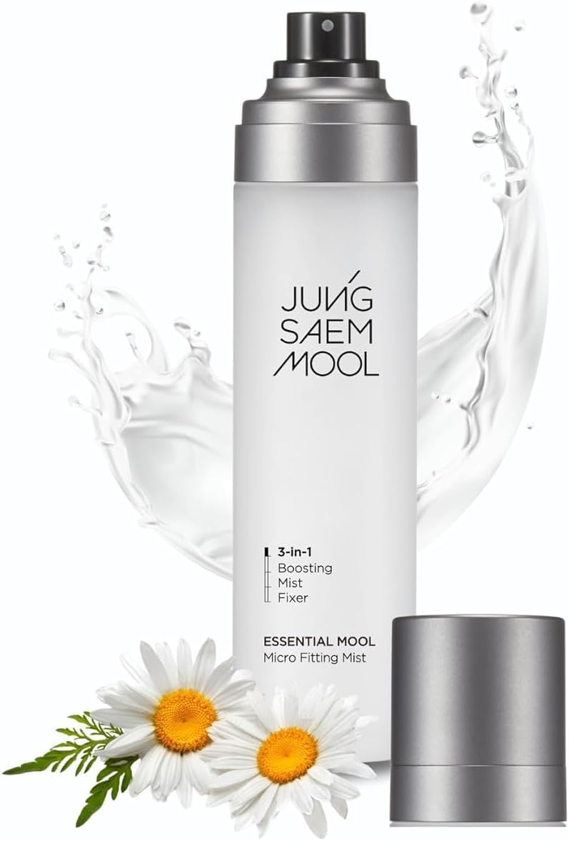 JUNG SAEM MOOL Essential Mool Micro Fitting Mist | Micro-Fine Setting Spray for Makeup & Hydrating Primer for Face with Thermal Spring Water, Long-Lasting Fix & Dewy Finish, Korean Makeup (4.06 Fl Oz)