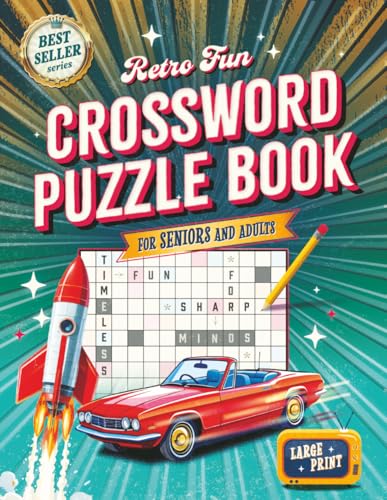Retro Fun Large Print Crossword Puzzle Book for Seniors & Adults: Unlock Nostalgic Memories From the 1950s-1990s to Keep Your Brain Buzzing (Timeless Gift for Seniors) image 2