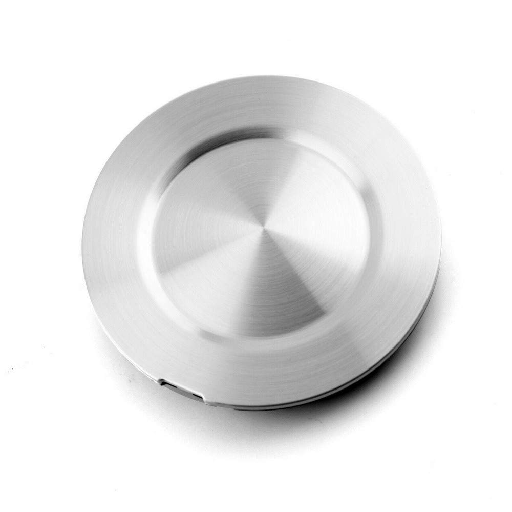1PC 6.5 Inch Silver Brushed Blank Wheel Center Cap - Suitable for Trailblazer 2004-2009 Fits 5-Spoke 17" Wheels - Replacement for Part# 9595108 Car