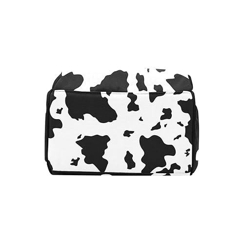 Miniatura 5 de Bolsa de pañales con estampado de vaca y negro y blanco, mochila con nombre personalizado para bebé, bolsa de pañales de enfermería, bolsa de viaje