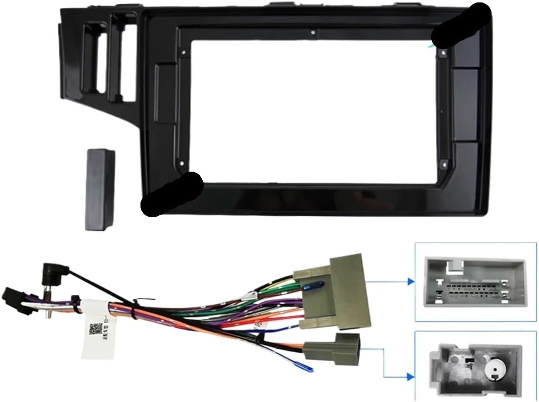 2 DIN 9 Inch 10.1 Inch Car Frame Adapter Fit For Honda Jazz 2014-2019 Android Radio Fitting Panel Kit(9 Inch RHD Cable)