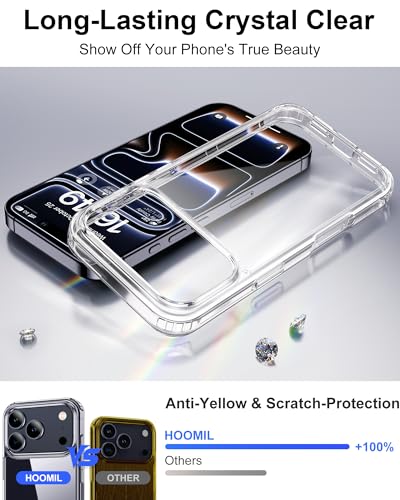 Image of HOOMIL Clear Case for iPhone 17 Pro, Anti-Yellowing