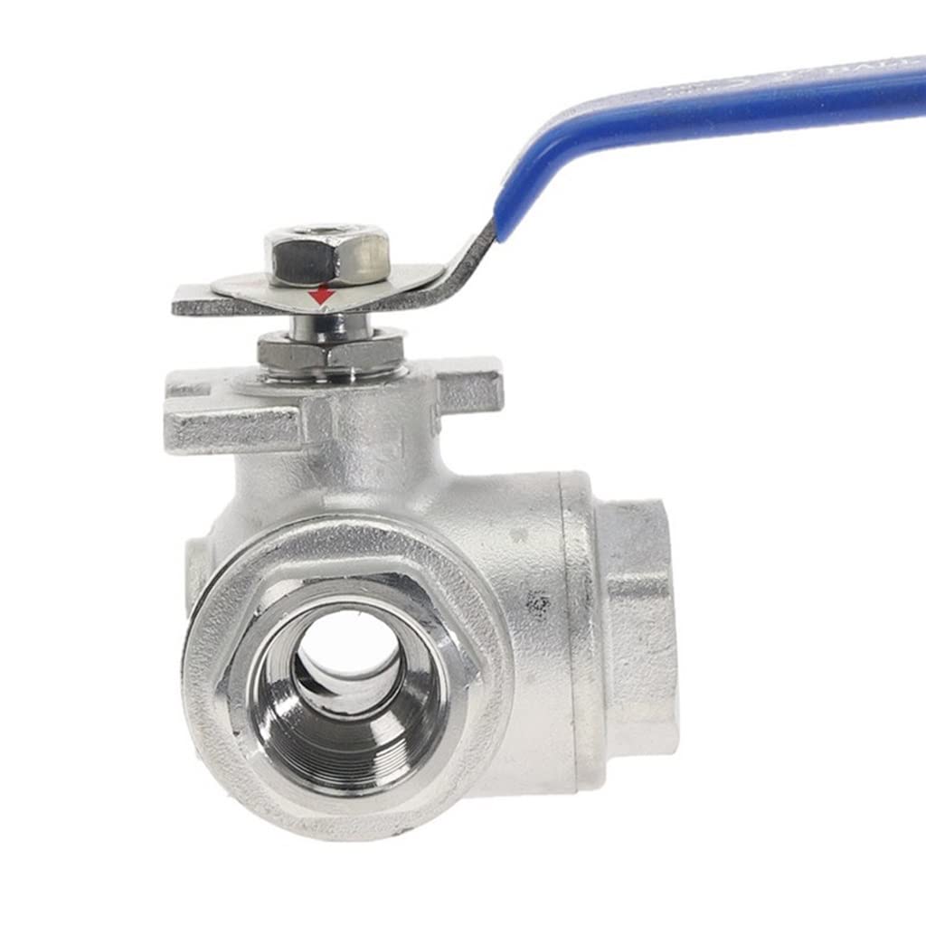 Trójdrożny zawór kulowy ze stali nierdzewnej 304, kompatybilny z gwintem żeńskim BSP 1/4'' do 1'' do instalacji hydraulicznych i hydraulicznych, 1 szt.(Dn50 T Type)