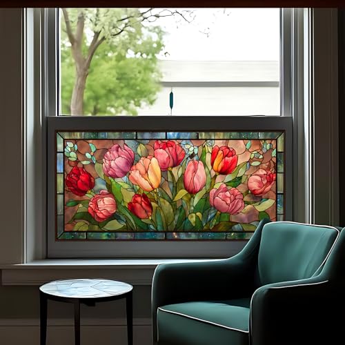Vinilo decorativo de privacidad para ventana 39.4x17.5 pulg miniatura 2