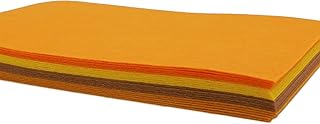 HellooColor 4x5 Pcs Felt Fabric Sheet 8x12 inches Orange Series Craft Squares Nonwoven 1mm Thick