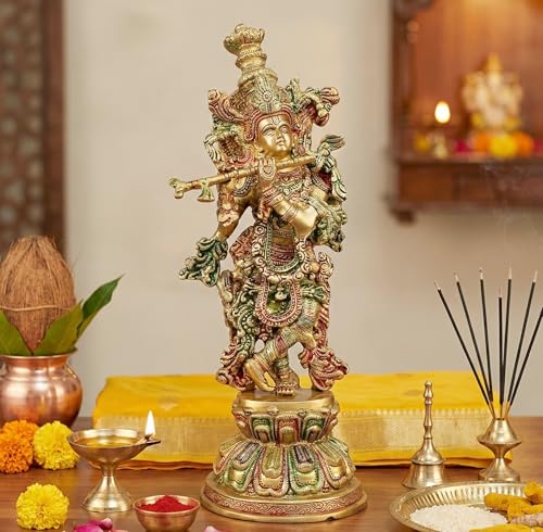 eSplanade Messing Radha Krishna Kishan Murti Idol Statue Skulptur...