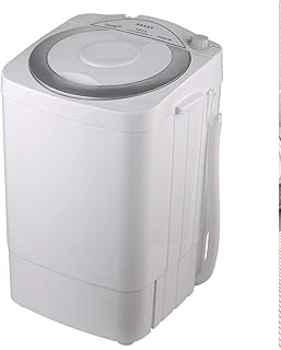 Machine À Lave Linges Portable 220V 7KG Capacité Totale Lavage De Cuve Unique Et Déshydratation D'essorage Nettoyage en Profondeur U ~ V Compact