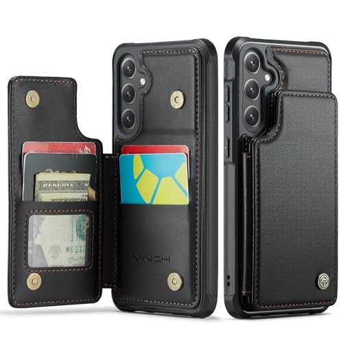 Vinich for Samsung Galaxy S26 Plus Wallet Case with Card Holder, RFID Blocking Credit Slots Kickstand Shockproof Phone Cover for Women Men, Black by Vinich - Used condition - US$15.67