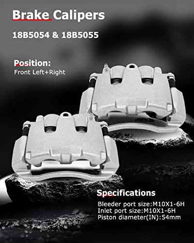 Image of cciyu 18B5054 18B5055 Front Left & Right Brake Calipers With Bracket For Chrysler For Aspen,For Dodge For Dakota /For Durango /For Ram 1500,For Ram For 1500 /For Dakota