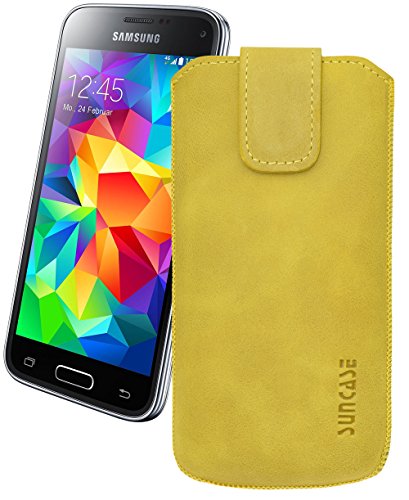 Image of Samsung Galaxy S5, Samsung Galaxy S5 neo Edge/S7/S6/S6 S7 Edge with Real Leather Wallet Case Phone Glasche 16 Colours * (Original)
