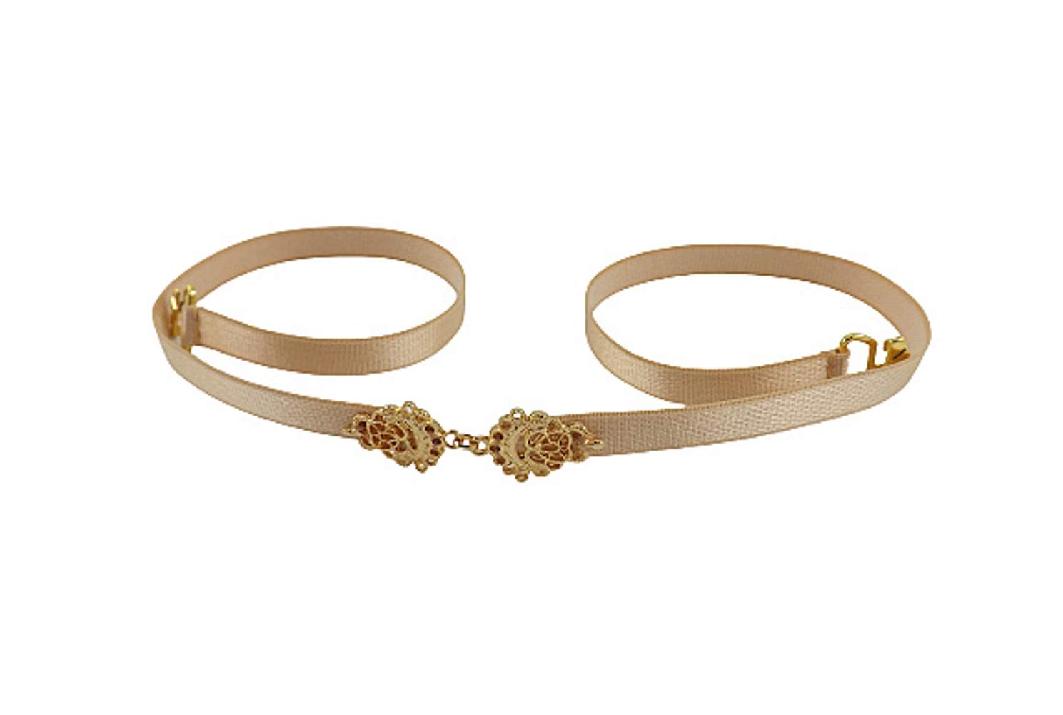 Gold Bridal Thin Elastic Vintage Jeweled Wedding Dress Belt