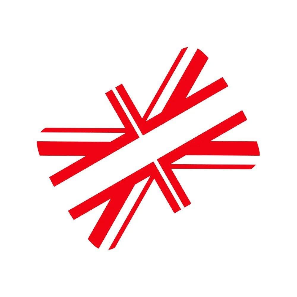 Sticker toit voiture drapeau britannique rouge brillant de qualité premium pour Mini