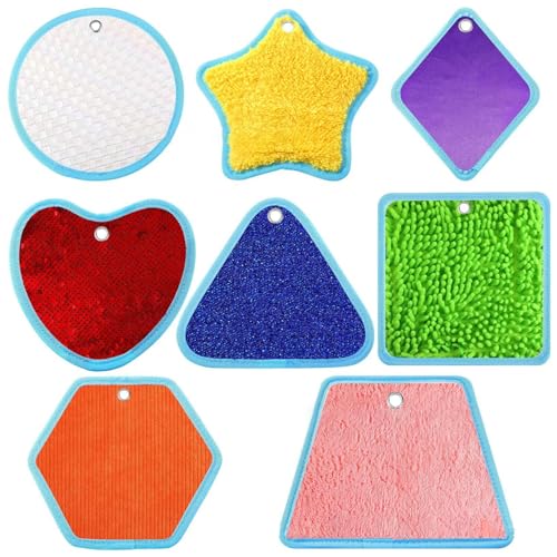 Tapis sensoriels pour bébés (paquet de 8) dalles de jeu tactiles aux formes variées