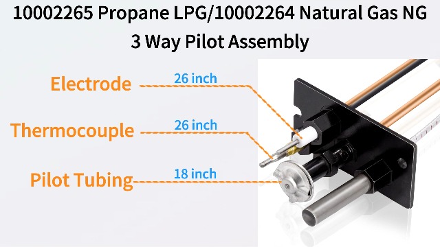 Amazon.com: 10002264 Pilot Assembly NG/LPG Fireplace Replacement