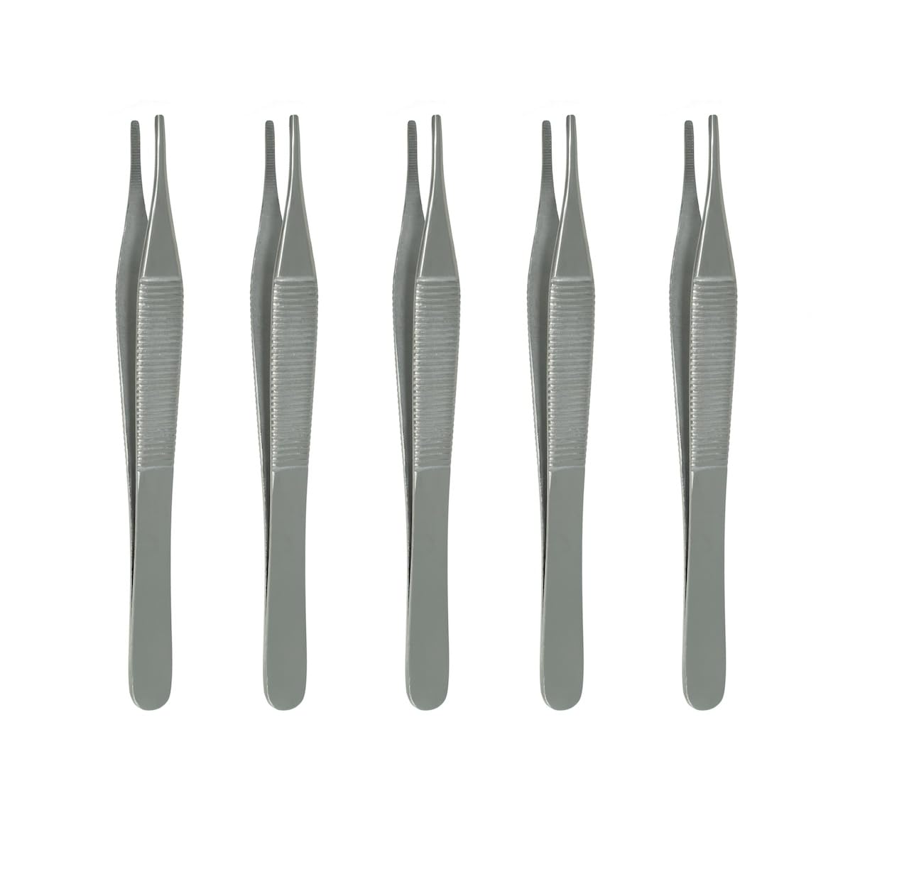 Adson Dressing Surgical Forceps 4 3/4 inches Serrated Stainless (Pack of 5)