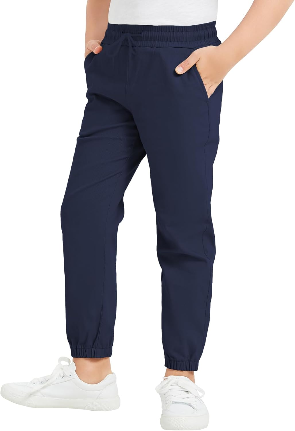 QBK Pull on Stretch School Uniform Pant Jogger Pants for Toddler to Youth Boys and Girls QBK Pull on Stretch School Uniform Pant Jogger Pants for Toddler to Youth Boys and Girls
