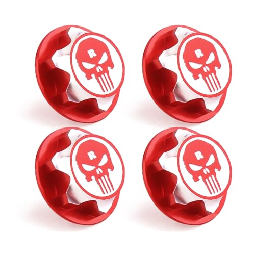 Irfora 4PCS 17mm Wheel Nuts Dustproof Remote Control Car Metal Mount Nuts Replacement for Traxxas X-Maxx Summit 1/8 Truck Accessories