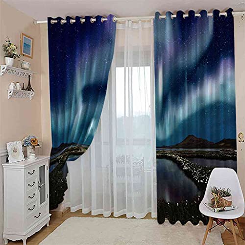 Rideaux occultants à oeillets 100% polyester phonique 264x242 cm - 4