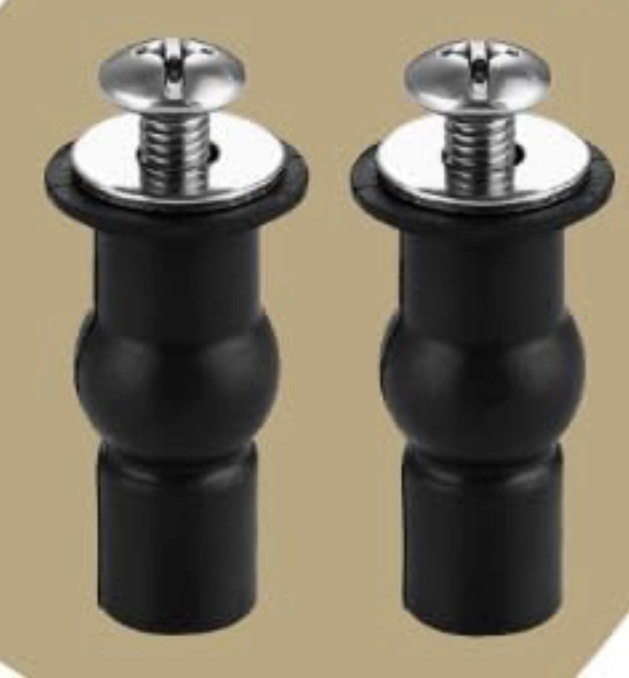 2 Pcs Universal Toilet Seat Hinges Screw, Toilet seat cover hinges Blind Hole fixings Expanding Rubber Top Fix Nuts Screws for Top Mounting Toilet Seat Hinges-1 Pair (Suitable For All Commodes)-image-15