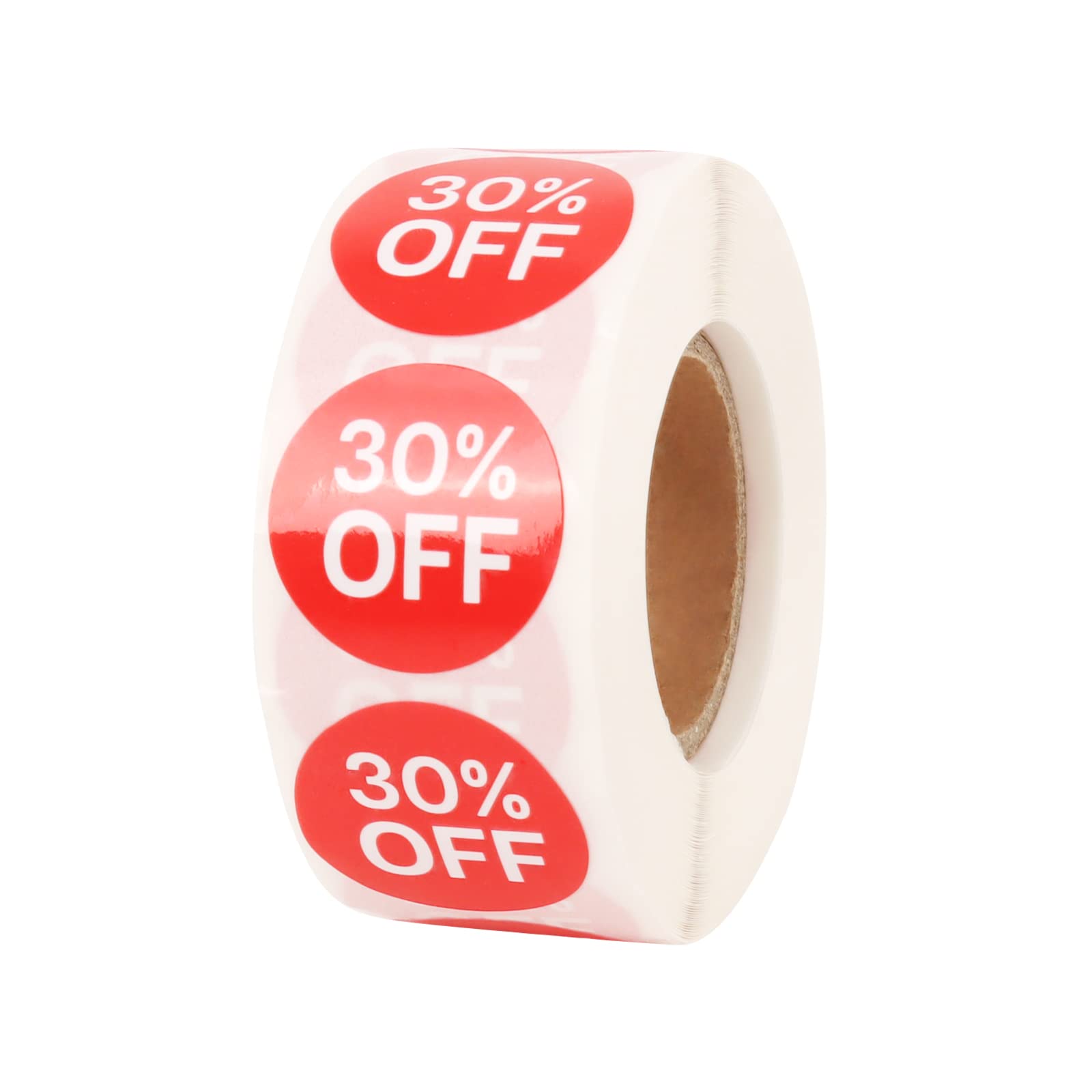 Muka 500 PCS 0.75 Inch Percent Off Stickers Waterproof Permanent Self-Adhesive Discount Stickers/Red