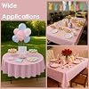Craft And Party 12-Pack Light Pink Plastic Tablecloths – 84 Inch Round Disposable Table Covers, Heavy Duty & Waterproof for Parties, Events, Banquets, Light Pink #4