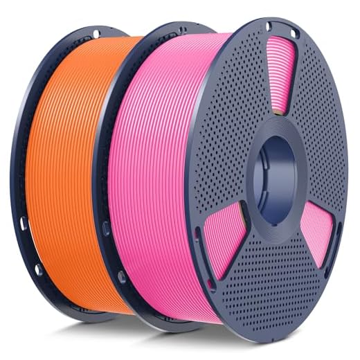 SUNLU High Speed PLA Filament 1.75mm, 30mm/s - 600mm/s Print Range, High Flow Speedy 3D Printer PLA Filament, Designed for Fast Printing, Good for Fast Printing, 1KG*2 Rolls Pink+Orange