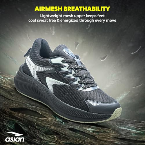 Image of ASIAN Boss-26 Running Shoes for Men | Lightweight Casual Sports Shoes for Walking, Jogging, Gym Boys Stylish Sneaker with Breathable & Anti-Slip Durable Sole