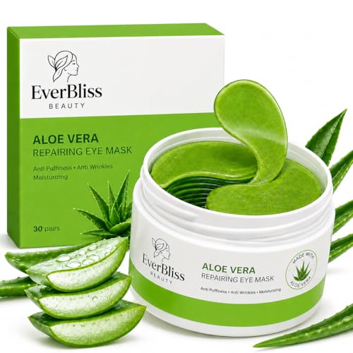 EverBliss Beauty Under Eye Mask Aloe Vera 60 Pairs Eye Patches for Dark Circles & Puffy Eyes Hydrating Eye Mask