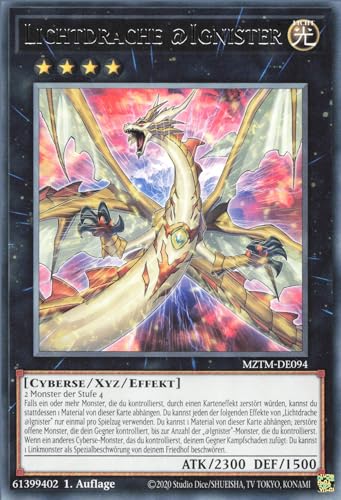 Lichtdrache @Ignister MZTM-DE094 Rare Deutsch Boosterfrisch 1. Auflage - Maze of The Master - mit ReCollectibles-Versandschutz - für Yu-Gi-Oh!