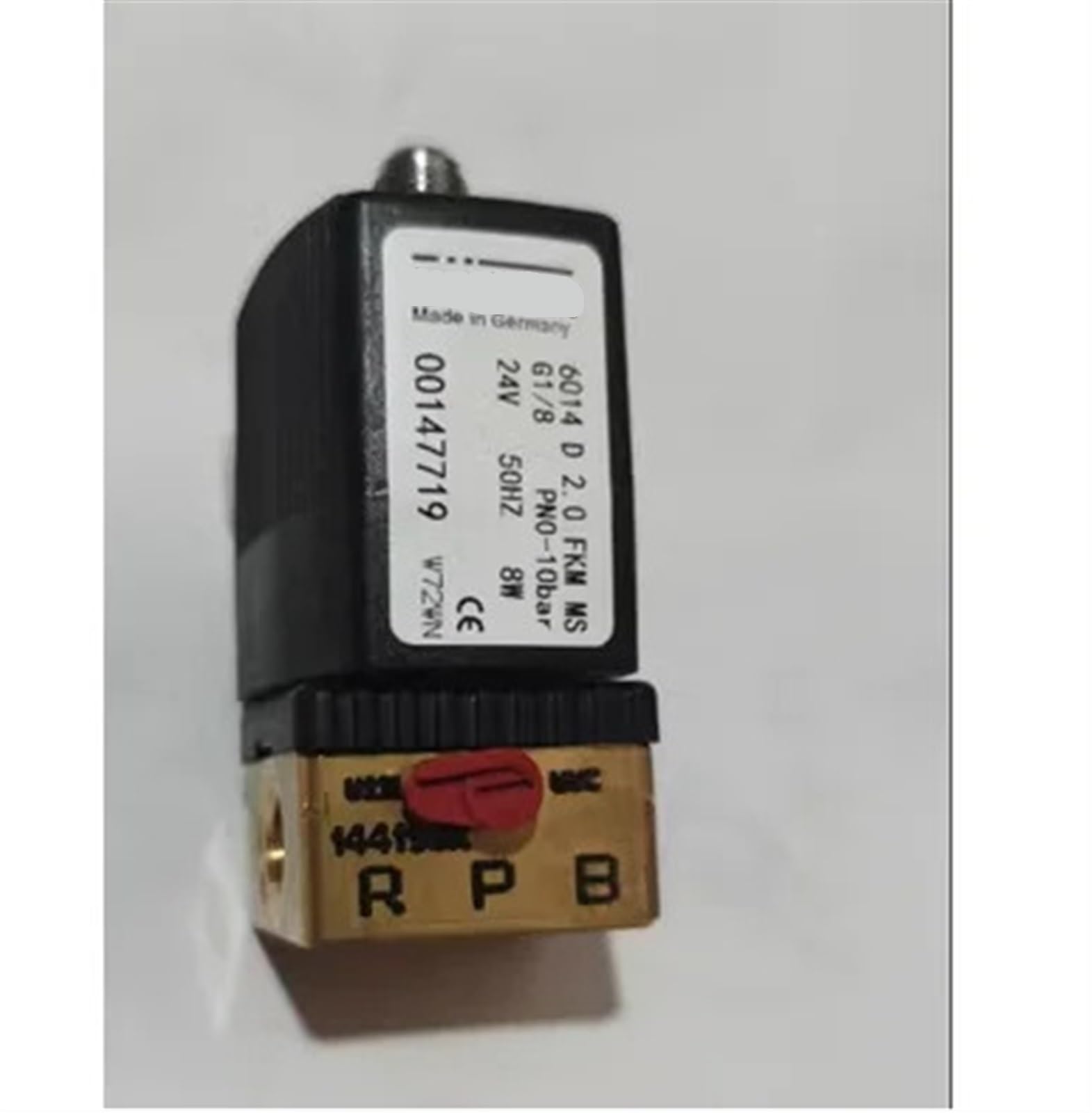 Huuoqiwy One Color Solenoid Valve 6014D 00147719 Pneumatic Valve G1-8 Pno-10Bar 24V 50Hz 8W