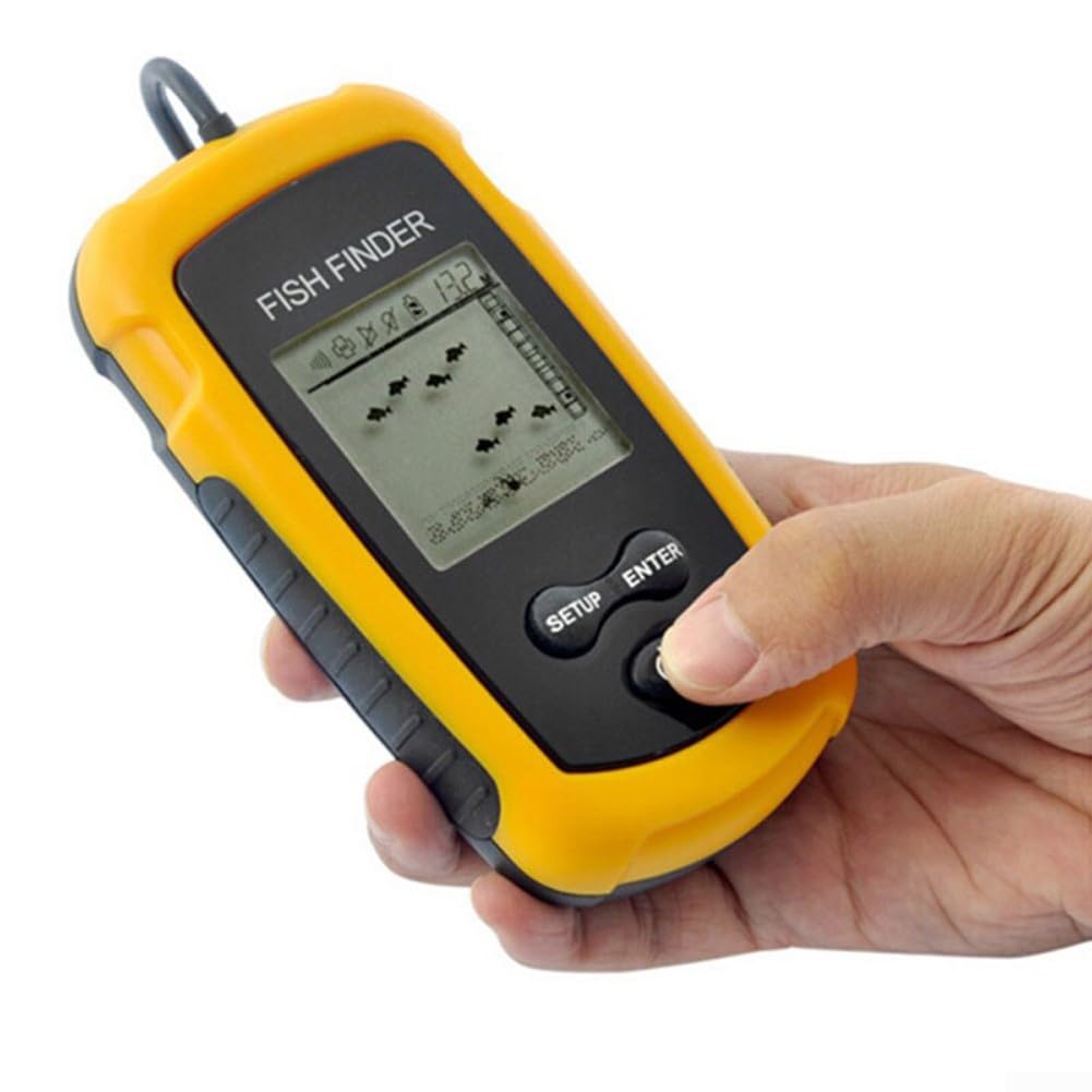 Détecteur de pêche filaire Sonar Alarme de pêche pour détection de profondeur de poisson Portable Sonar Fish Finder Fishfinder Plage de détection de profondeur