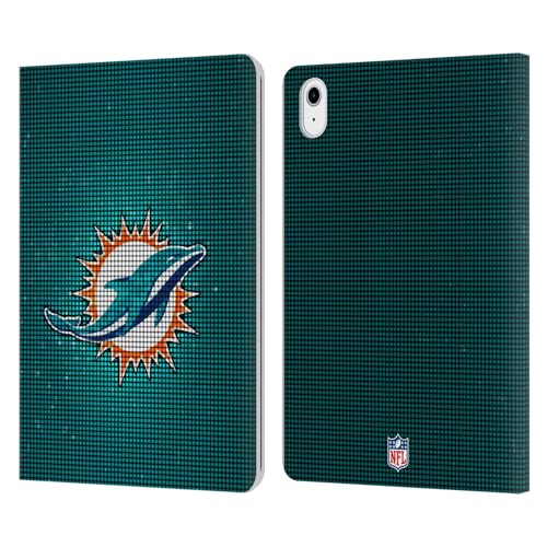 Housse iPad Air 11 Miami Dolphins étui protection cuir NFL LED