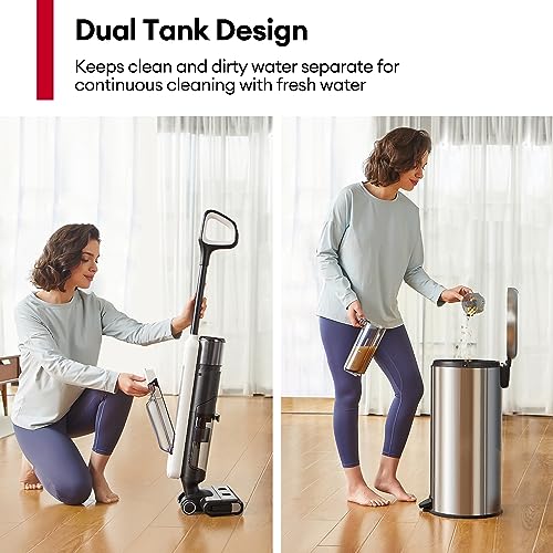 Ultenic Wet Dry Vacuum Cleaner,Cordless Vacuum Mop Combo with Self-Cleaning,Smart Mess Detection,50mins Runtime,3-in-1 Vacuum Mop for Hard Floors,Edge Cleaning,LED Display,Black,AC1 Elite by Ultenic - Image 8