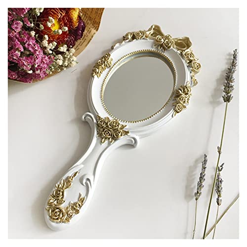 TBGFPO Hand Mirrors Makeup Vanity Handheld Cosmetic with Handle (Color : Black, Size : 1)