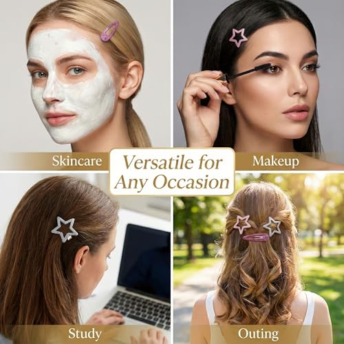 22 piezas de clips para el cabello Star, pinzas metálicas antideslizantes en varios colores para niñas y mujeres miniatura 5
