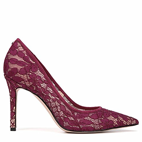 Image of Sam Edelman Hazel Cranberry /Nude Botanical Lace Women's Shoes (10 B(M) US)