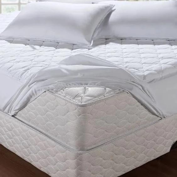 Capa de Colchão Impermeável Matelado Casal Padrão Branco