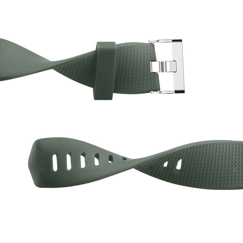 Mugust Correa para Fitbit Charge 2 Mujer Hombre 3Pack Silicona Deportes Ajustable Pulsera Repuesto Negro Azul Verde