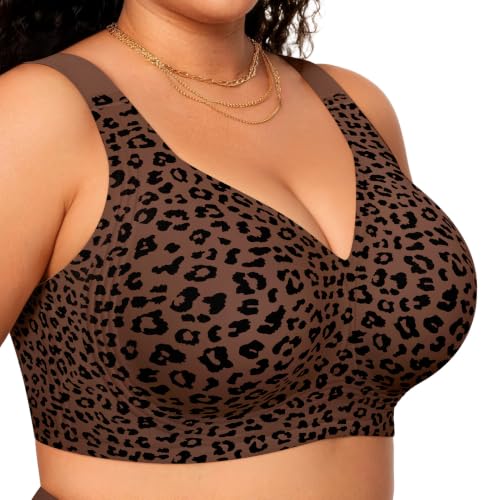 Image of OEAK Womens Wireless Jelly Bras Plus Size Support Push Up Comfortable Bra