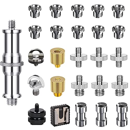La Mejor Recopilación de Juegos de accesorios para camas - 5 favoritos. 42 26 piezas Tornillo de Cámara Adaptador Rosca Tripode Convertidor 1/4' y 3/8' Tornillos para Camara, Adaptador Tripode, Placas de Abrazadera de Liberación, Rig de Hombro, Soporte...