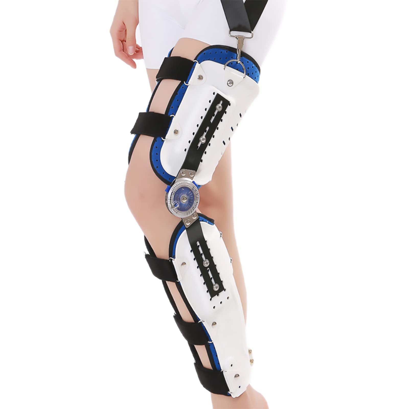 Rainbow_Road Rodillera Soporte Rodillera Ajustable Inmovilización Rodillera Para artritis/lesiones de ligamentos/meniscos inflamados/deportes correr etc. (Talla L)