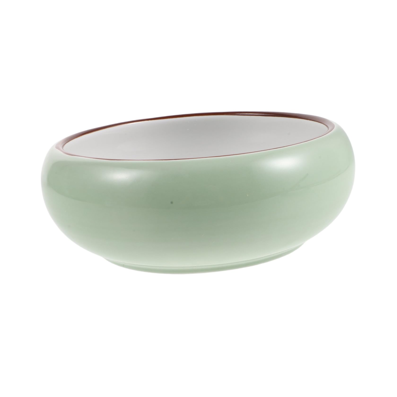 Toyvian Contenitore in Ceramica per Piante Acquatiche Grande Apertura, Design Rotondo Sobrio Opaco, per Coltura fuori Suolo e Decorazione Indoor