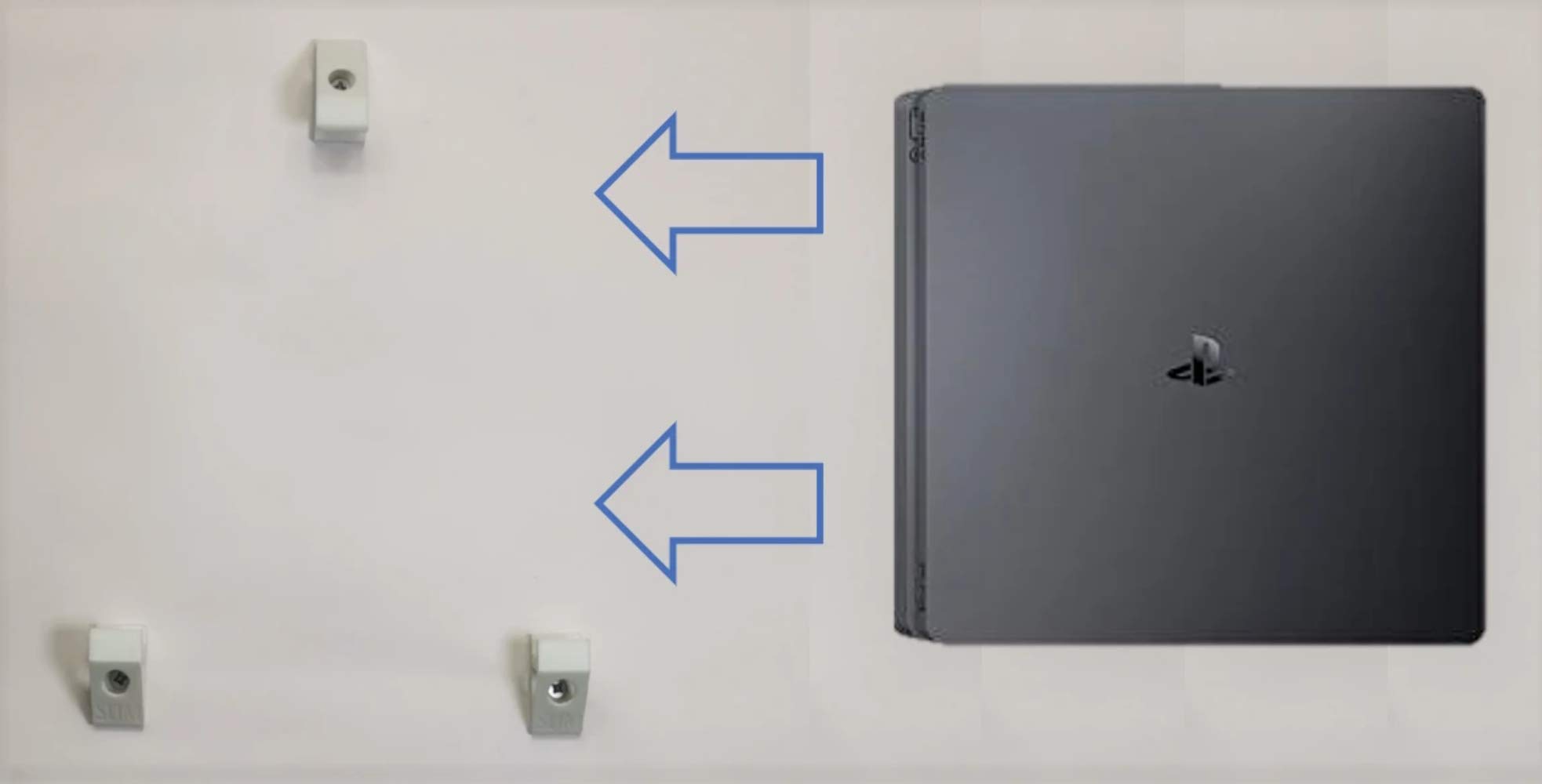 Jabtek Wandhalterung/Halterung kompatibel mit PS4 Slim – Schwarz