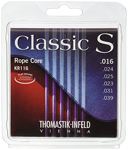 Thomastik-Infeld Flat Wound gitara klasyczna - KR116 - zestaw 6-strunowy - Classic S - grubości .016 .023 .024 .025 .031 .039